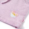 Short pour enfants avec cordon de serrage lilas m&eacute;lang&eacute; 140