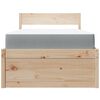 vidaXL Lit avec tiroirs et matelas 100x200 cm bois massif de pin