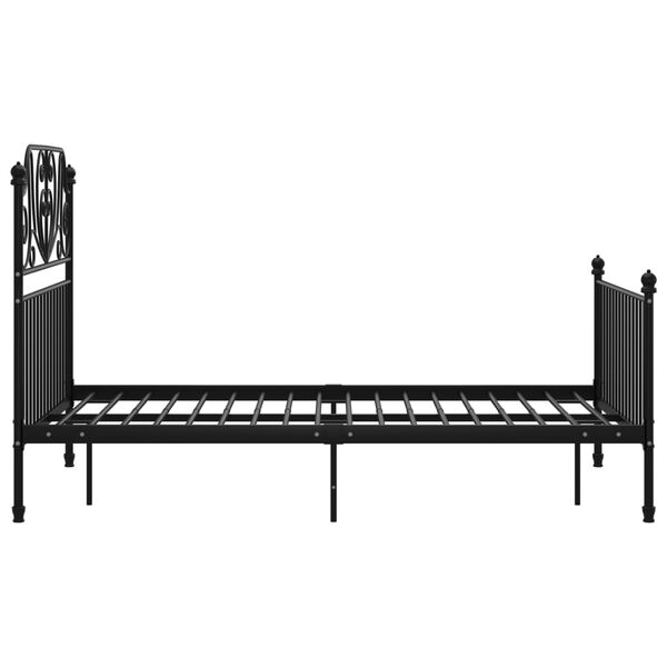 vidaXL Cadre de lit sans matelas noir métal 120x200 cm