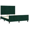vidaXL Cadre de lit sans matelas vert fonc&eacute; 140x190 cm velours