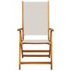 vidaXL Chaises pliables de jardin lot de 2 bois d'acacia et textil&egrave;ne
