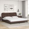 vidaXL Cadre de lit avec LED sans matelas Hvar marron 180x200 cm