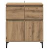 vidaXL Buffet Ch&ecirc;ne artisanal 60 x 35 x 70 cm Bois d'ing&eacute;nierie et fer