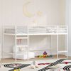 vidaXL Lit mezzanine pour enfants Blanc 100 x 200 cm Acier