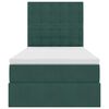 vidaXL Lit avec rangement et matelas Vert fonc&eacute; 90 x 190 cm Velours