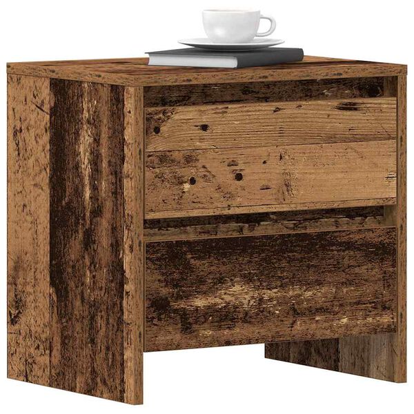 vidaXL Cabinet de chevet avec tiroir Bois ancien 45 x 34 x 44,5 cm
