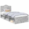 vidaXL Cadre de lit Gris B&eacute;ton 100 x 200 cm Pin massif
