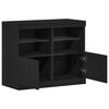 vidaXL Buffet LED Noir 81 x 37 x 66,5 cm Bois d'ing&eacute;nierie