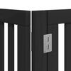 vidaXL Barri&egrave;re pour chien porte pliable 6 panneaux noir bois peuplier