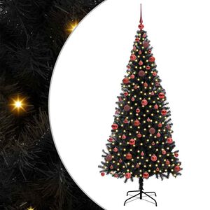 vidaXL Sapin de No&euml;l Noir 180 cm PVC