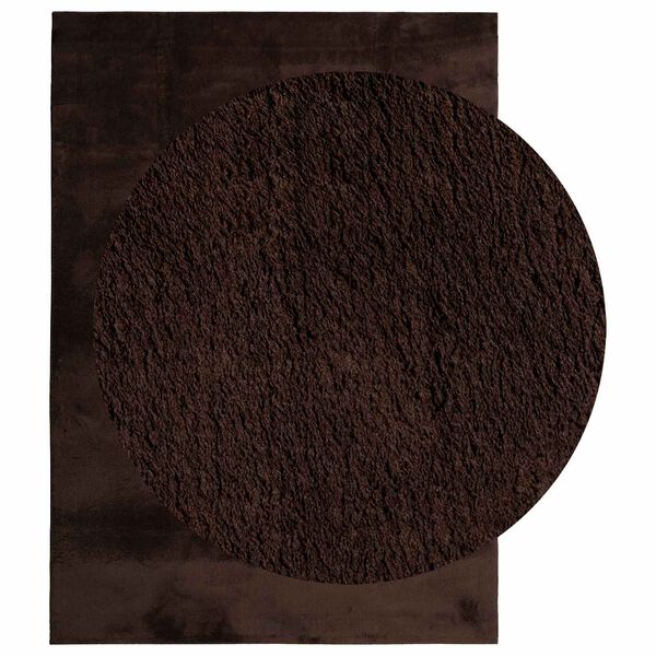 vidaXL Tapis de surface HUARTE Marron 280 x 200 cm Polyester