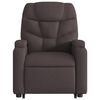 vidaXL Fauteuil inclinable de massage électrique Marron foncé Tissu