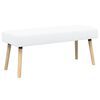 vidaXL Banc capitonn&eacute; canal Blanc 110 x 40 x 46 cm Tissu