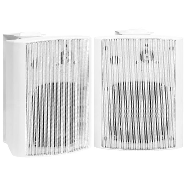 vidaXL Haut-parleurs stéréo muraux 2pcs blanc intérieur extérieur 100W