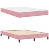 vidaXL Lit &agrave; ressorts avec matelas Rose 140 x 190 cm tissu