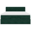 vidaXL Cadre de lit ottoman avec matelas vert fonc&eacute; 140x190 cm velours