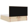 VidaXL Cadre de lit ottoman avec matelas cr&egrave;me 160x200 cm tissu