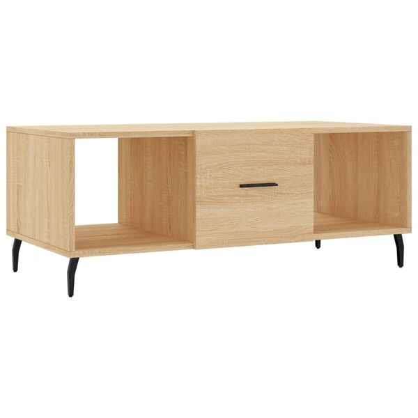 vidaXL Table basse ch&ecirc;ne sonoma 102x50x40 cm bois d'ing&eacute;nierie