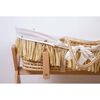 CHILDHOME Panier Mo&iuml;se raphia avec matelas et housse C&oelig;urs