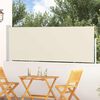 vidaXL Auvent lat&eacute;ral r&eacute;tractable de patio 100x300 cm Cr&egrave;me