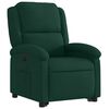 vidaXL Fauteuil inclinable &eacute;lectrique vert fonc&eacute; velours