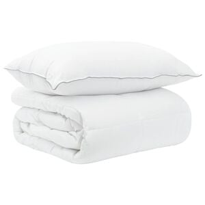 vidaXL Ensemble de Duvet 2 pc 135 x 200 cm Hiver Bambou Blanc