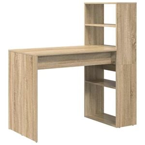 vidaXL Bureau Ch&ecirc;ne Sonoma Bois d'ing&eacute;nierie 113 x 54 x 120 cm