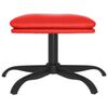 vidaXL Chaise de relaxation avec tabouret Rouge Similicuir