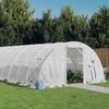 vidaXL Serre avec cadre en acier blanc 32 m&sup2; 8x4x2 m