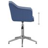 vidaXL Chaise pivotante de salle &agrave; manger Bleu Tissu