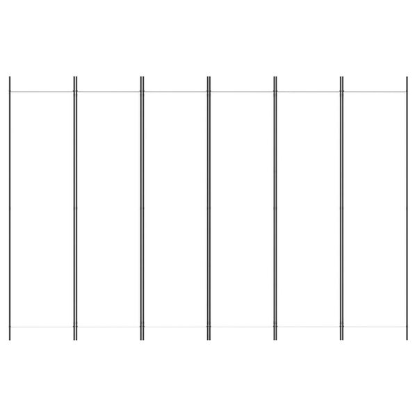 vidaXL Cloison de s&eacute;paration 6 panneaux Blanc 300x200 cm Tissu