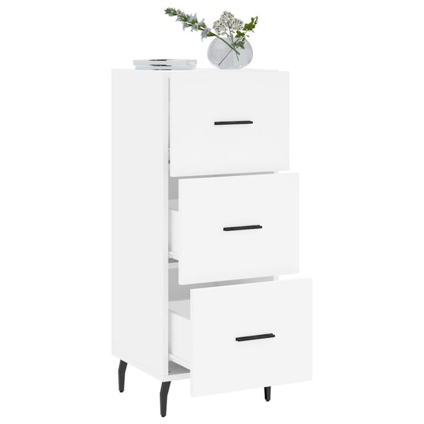 vidaXL Buffet blanc 34,5x34x90 cm bois d'ing&eacute;nierie