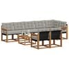 vidaXL Ensemble de canap&eacute;s d'ext&eacute;rieur 9 pcs Gris Naturel et Clair