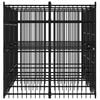 vidaXL Chenil d'ext&eacute;rieur pour chiens Acier 5,53 m&sup2;