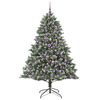 vidaXL Sapin de Noël artificiel Vert 180 cm PVC, plastique et acier