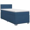 vidaXL Lit boxspring avec matelas Bleu 90 x 190 cm Tissu