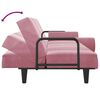 vidaXL Canap&eacute;-lit avec accoudoirs rose velours