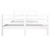 vidaXL Cadre de lit Blanc Bois massif 160x200 cm