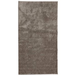 vidaXL Tapis ISTAN &agrave; poils longs aspect brillant gris 80x150 cm