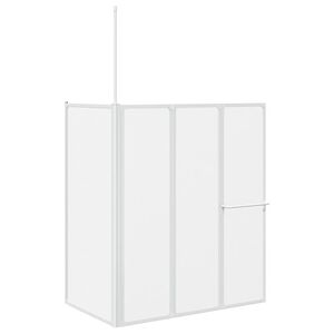 vidaXL Pare baignoire en L 70x120x137 cm 4 panneaux pliables