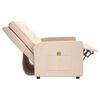 vidaXL Fauteuil de massage inclinable &agrave; 3 places cr&egrave;me tissu
