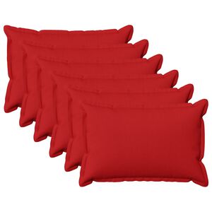 vidaXL Housse de coussin 6 pcs HOUTEN Rouge 40 x 60 cm Lin synth&eacute;tique