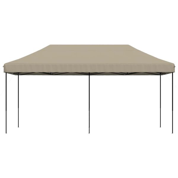 vidaXL Tente de réception pliable escamotable taupe 580x292x315 cm
