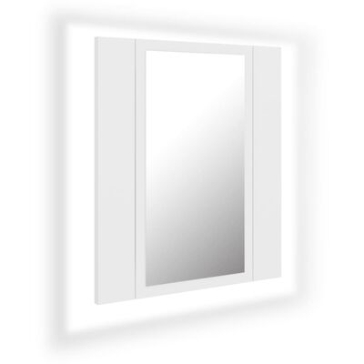 vidaXL Armoire de salle de bain à miroir à LED Blanc 40x12x45 cm