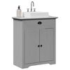 vidaXL Armoire de lavabo de salle de bain BODO gris 70x35x80 cm