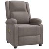 vidaXL Fauteuil de massage Taupe Tissu