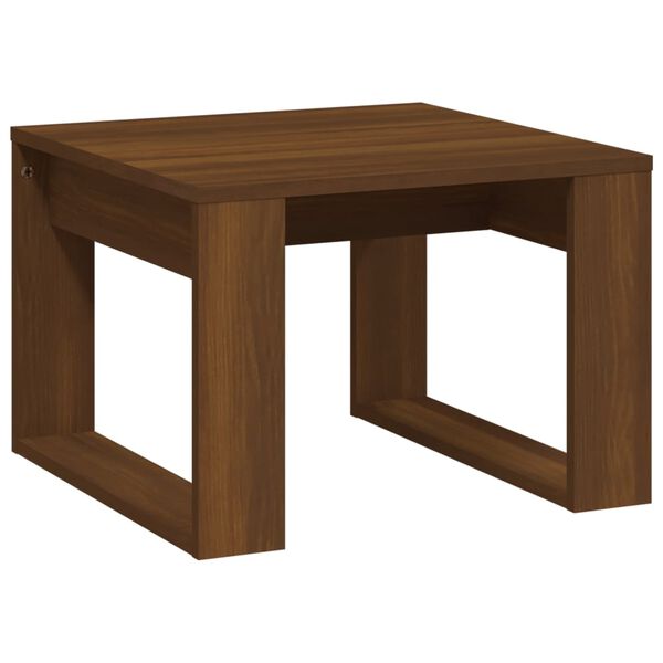 vidaXL Table d'appoint Ch&ecirc;ne marron 50x50x35 cm Bois d'ing&eacute;nierie