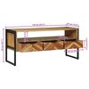 vidaXL Meuble TV Marron 100 x 35 x 50 cm Bois d'acacia massif