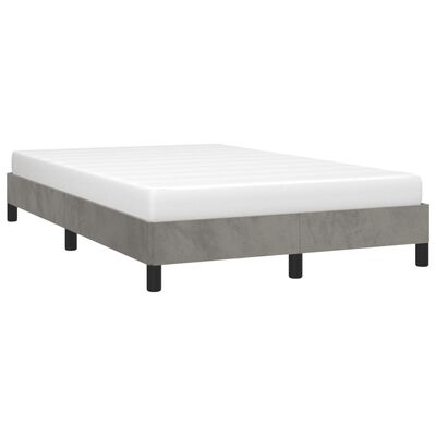 vidaXL Cadre de lit gris clair 120x190 cm velours