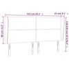 vidaXL Tête de lit avec oreilles Noir 163x23x118/128 cm Similicuir